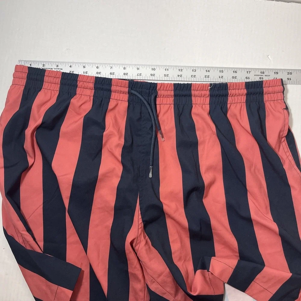 RSVLTS‎ The Roosevelts Men XXL Swim Trunk Shorts Navy Striped Dare Pocket 7